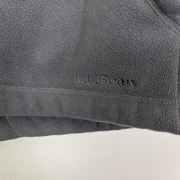 L.L Bean Boys Full Zip Fleece Sweater Gray Green Size Medium - Picture 2 of 6